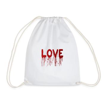L’amour avec les gouttes d’encre - Sac de sport léger - blanc - Devant