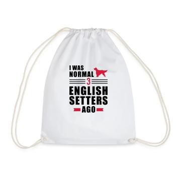 English setter - Drawstring Bag - white - Front