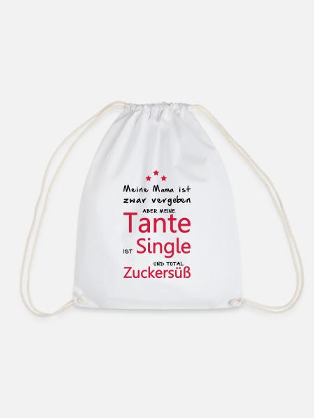 Tante Singel - Zuckersüß - Turnbeutel - Weiß
