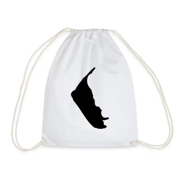 Amrum Outline - Drawstring Bag - white - Front