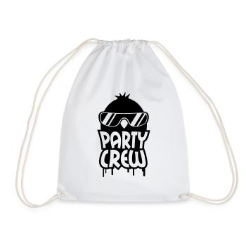 Cool Party Crew Penguin - Drawstring Bag - white - Front
