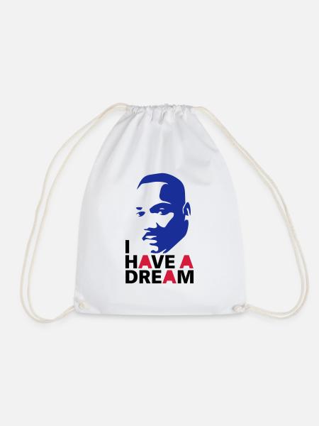 MARTIN LUTHER KING - Drawstring Bag - white