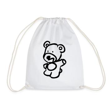 Teddy - Turnbeutel - Weiß - Vorne