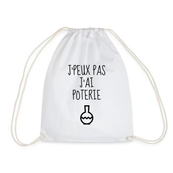 poterie / potier / vase / sculpteur - Sac de sport léger - blanc - Devant