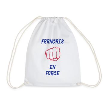France Français Française French Frankreich - Drawstring Bag - white - Front