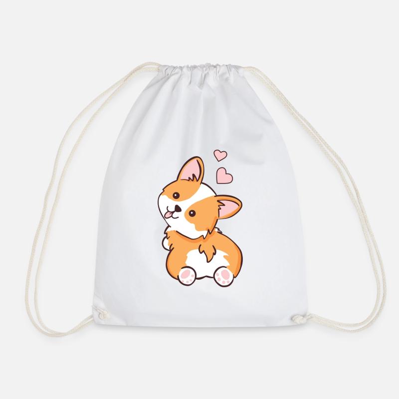 Corgi - Turnbeutel - Weiß