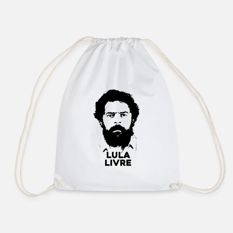 Lula Livre - Drawstring Bag - white