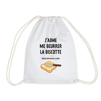 J aime me beurrer la biscotte - Sac de sport léger - blanc - Devant
