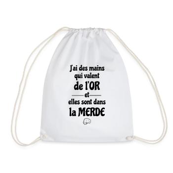 main d'or !! - Sac de sport léger - blanc - Devant