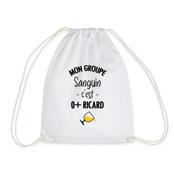 Mon groupe sanguin c'est O+ Pastis - Sac de sport léger - blanc - Devant