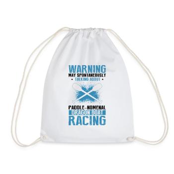Dragon Boat Racing Theme for Dragon Boating - Drawstring Bag - white - Front