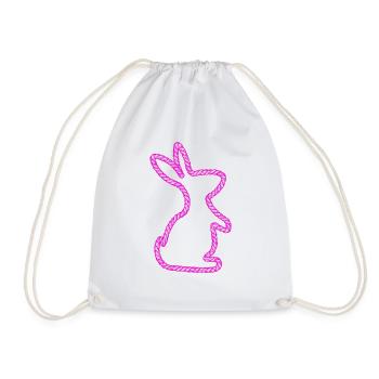 Bunny pink - Turnbeutel - Weiß - Vorne
