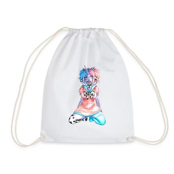 Anime Design - Turnbeutel - Weiß - Vorne