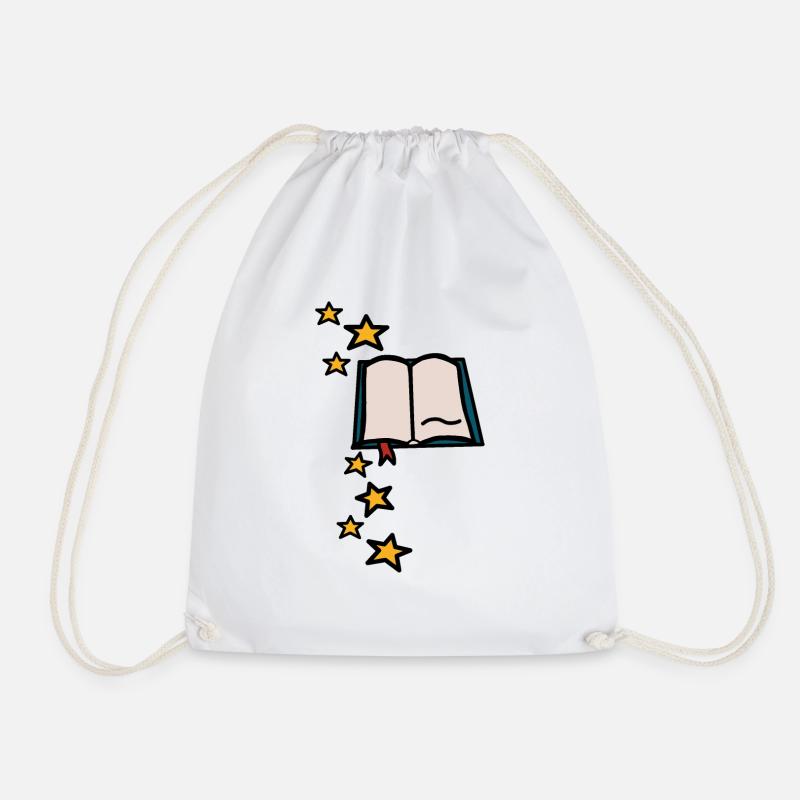 Magic Book - Drawstring Bag - white