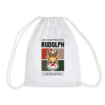 Rudolph - Drawstring Bag - white - Front