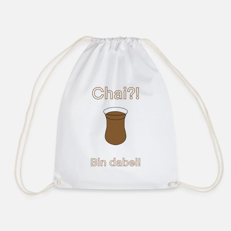 Chai?! I'm in! - Drawstring Bag - white