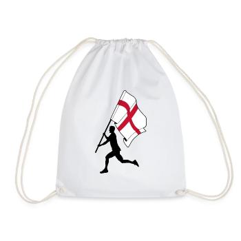 Drapeau Angleterre homme courant - Sac de sport léger - blanc - Devant