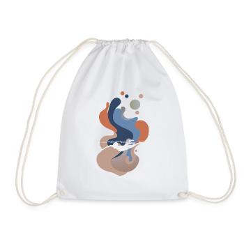 Swimming Lifeguard Breaststroke - Drawstring Bag - white - Front