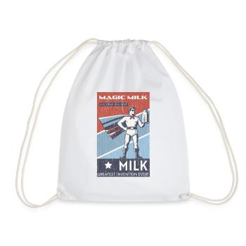 Magic Milk la plus grande invention chemise drôle ironique - Sac de sport léger - blanc - Devant