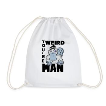 Funny You're Weird Platypus Urban Comics Pop Art - Drawstring Bag - white - Front