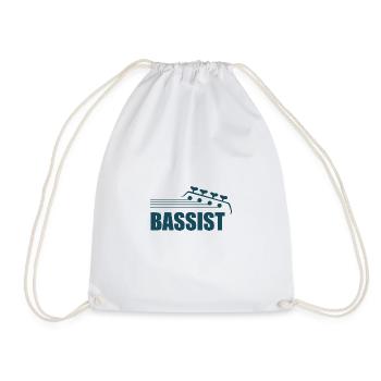Bassist - Drawstring Bag - white - Front