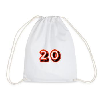 20. 20 YEARS. 20th ANNIVERSARY. 20TH ANNIVERSARY. - Drawstring Bag - white - Front