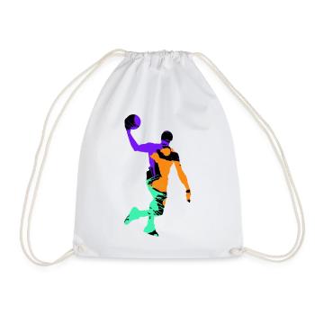 basketball - Drawstring Bag - white - Front