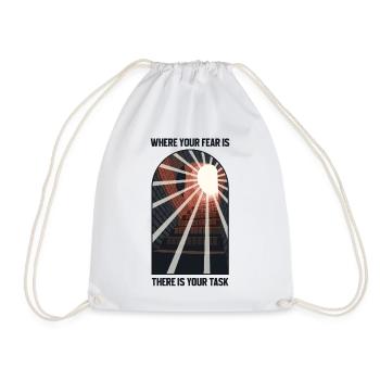 Fear as a signpost: solution - Drawstring Bag - white - Front