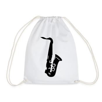 Musicien cadeau de musique de saxophone - Sac de sport léger - blanc - Devant