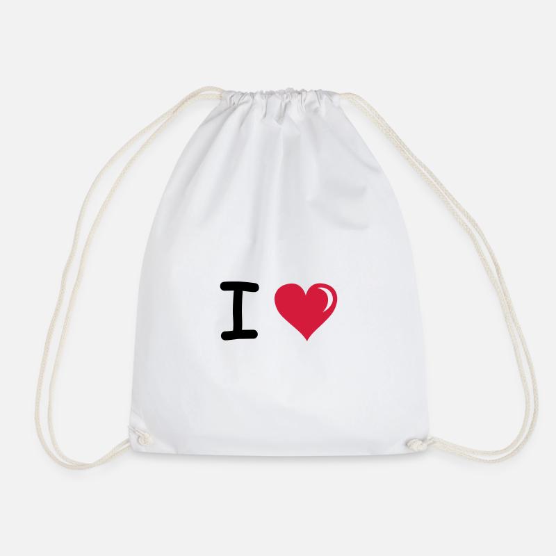 i love - Turnbeutel - Weiß