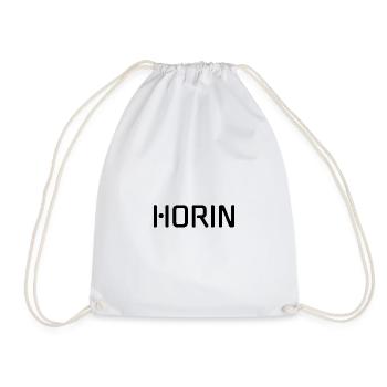 Horin Black - Drawstring Bag - white - Front