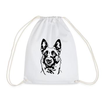 Belge Malinois Portrait Chien Chiens Wilsigns - Sac de sport léger - blanc - Devant
