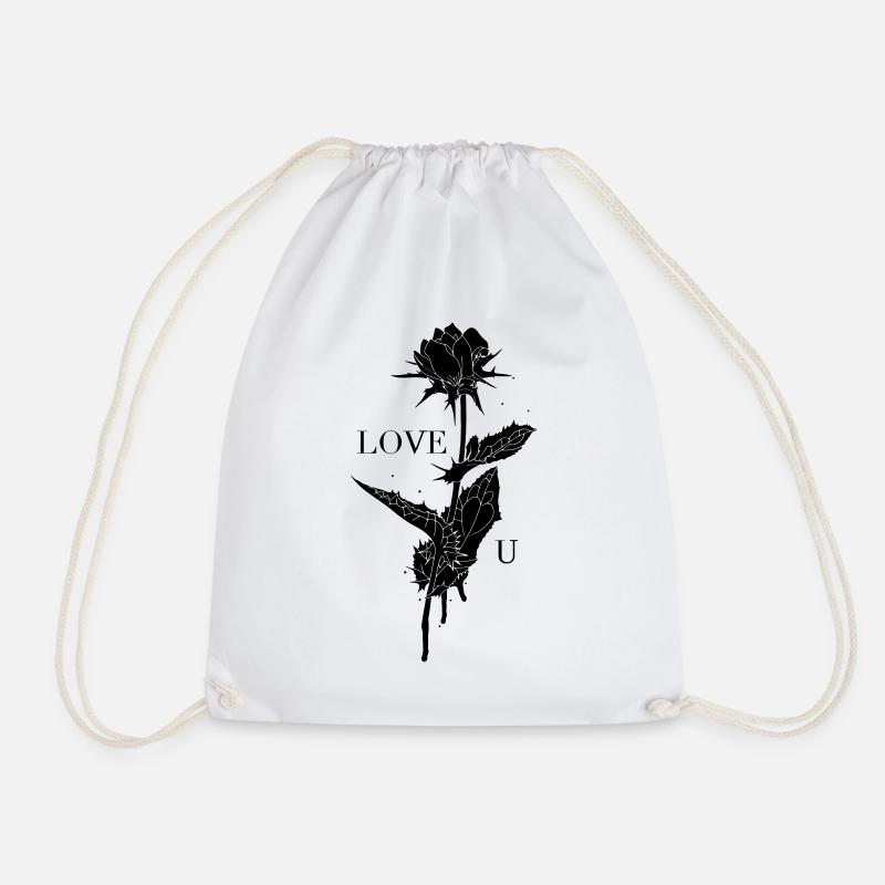 Love You Rose - Turnbeutel - Weiß
