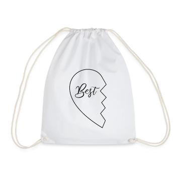 Best Friends - Best Friends Partner Look for Two - Drawstring Bag - white - Front