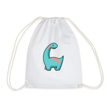 Hugadino chewing-gum Dino, mignon dinosaure - Sac de sport léger - blanc - Devant