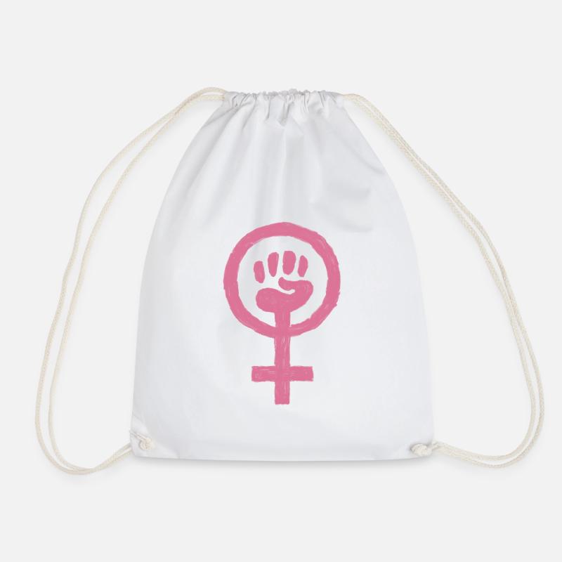 FEMINISTISCHES SYMBOL IM ÖL - Turnbeutel - Weiß