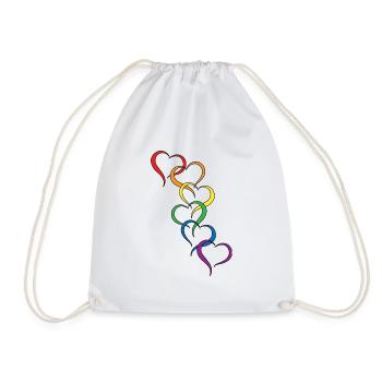 LGBT Cadeau sort Amis Pride Droits - Sac de sport léger - blanc - Devant