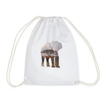 Elefant - Turnbeutel - Weiß - Vorne