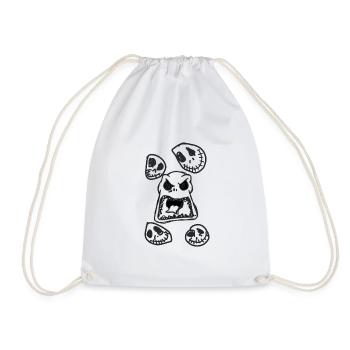 Monster, halloween, skellington,illustration - Turnbeutel - Weiß - Vorne