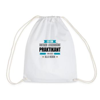 Legendary Intern - Drawstring Bag - white - Front