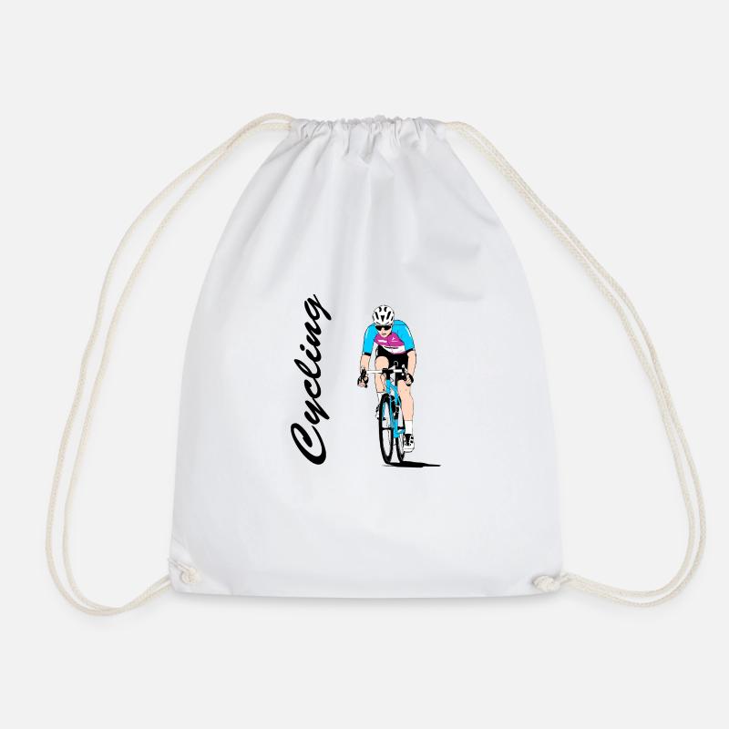 Cycling - Road Cyclists - Cycling Races - Drawstring Bag - white