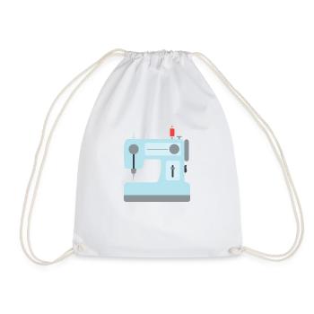 sewing machine - Drawstring Bag - white - Front