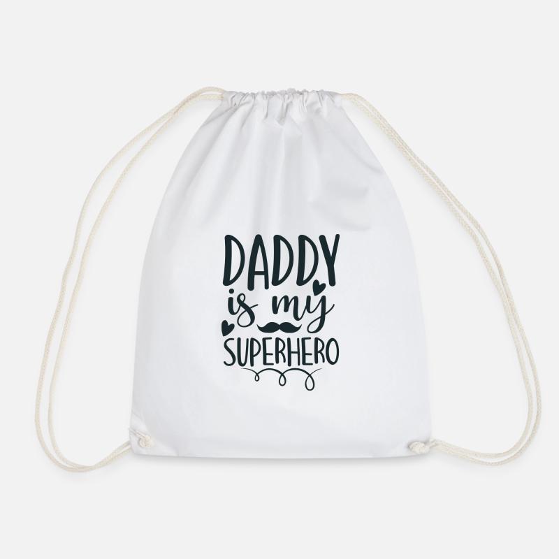DADDY is my SUPERHERO - Turnbeutel - Weiß