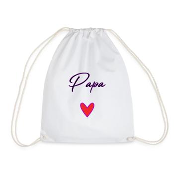 HAPPY FATHER'S DAY. DAD. FATHER'S DAY. FATHER - Drawstring Bag - white - Front