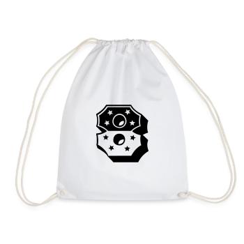 Number Eight - Drawstring Bag - white - Front