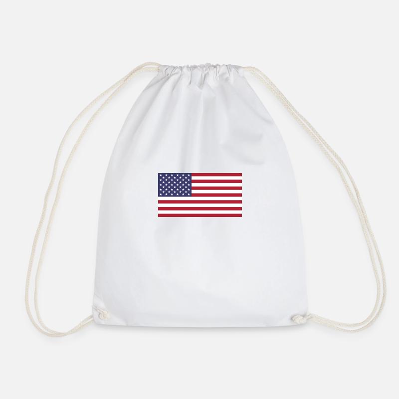 USA Flagge - Turnbeutel - Weiß