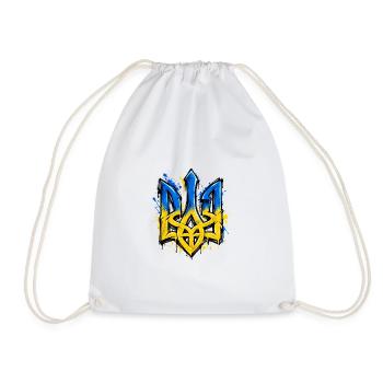 Ukraine - Coat of Arms - Wappen - Kiew - Turnbeutel - Weiß - Vorne