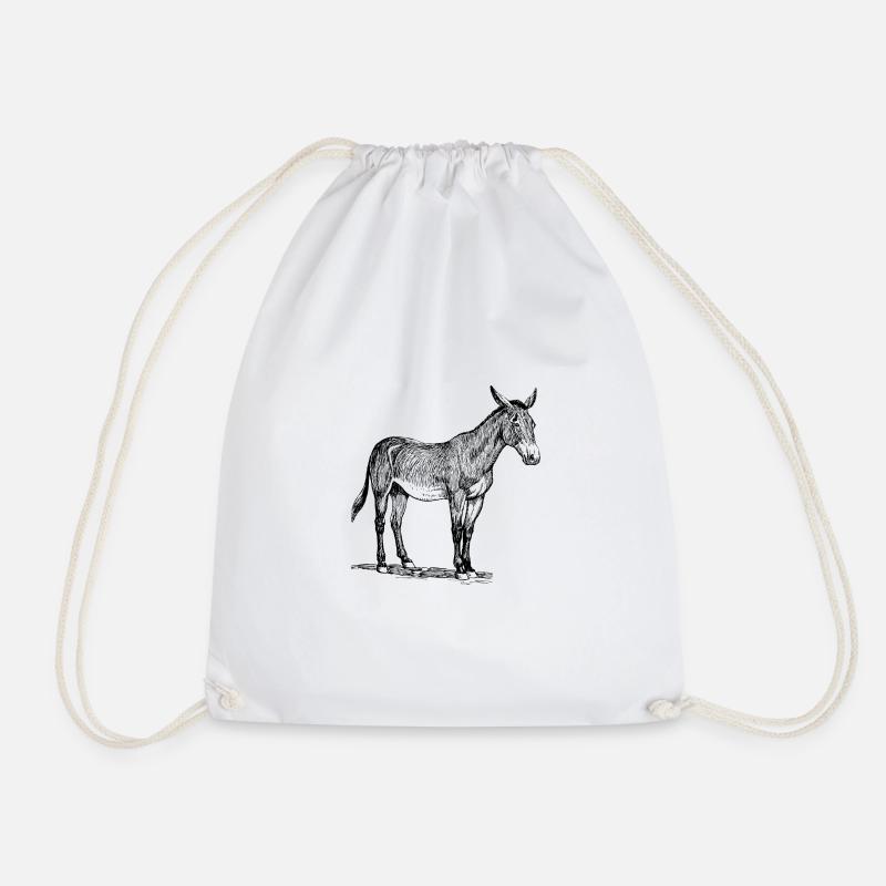 Donkey - Drawstring Bag - white