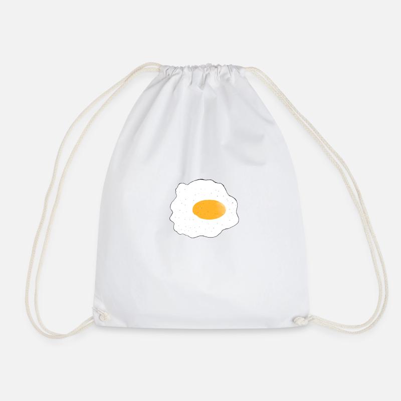 Fried egg - Drawstring Bag - white