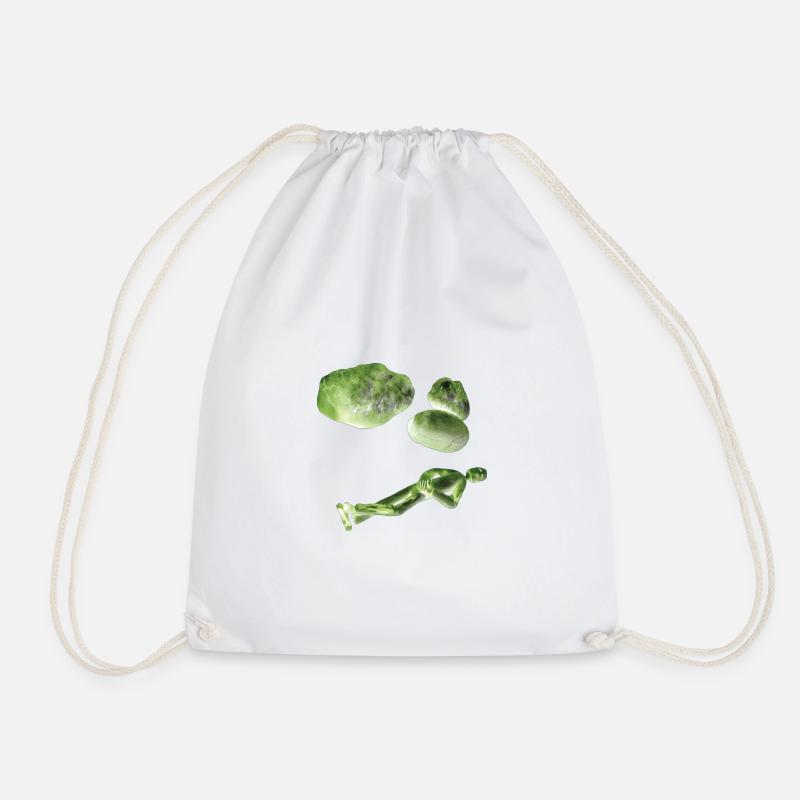 Sleep sleep and three stones - Drawstring Bag - white
